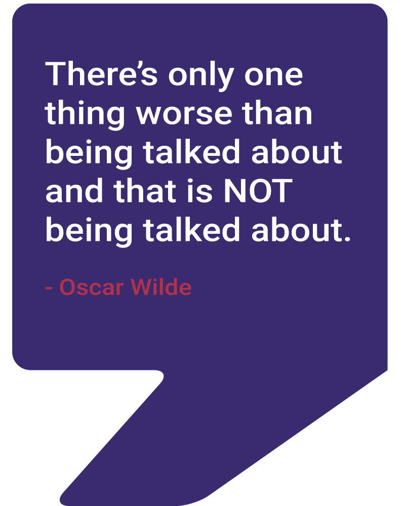 There's only one thing worse than being talked about and that is not being talked about - Oscar Wilde. This quote is what our marketing consultancy is named after, Talked About Marketing Adelaide
