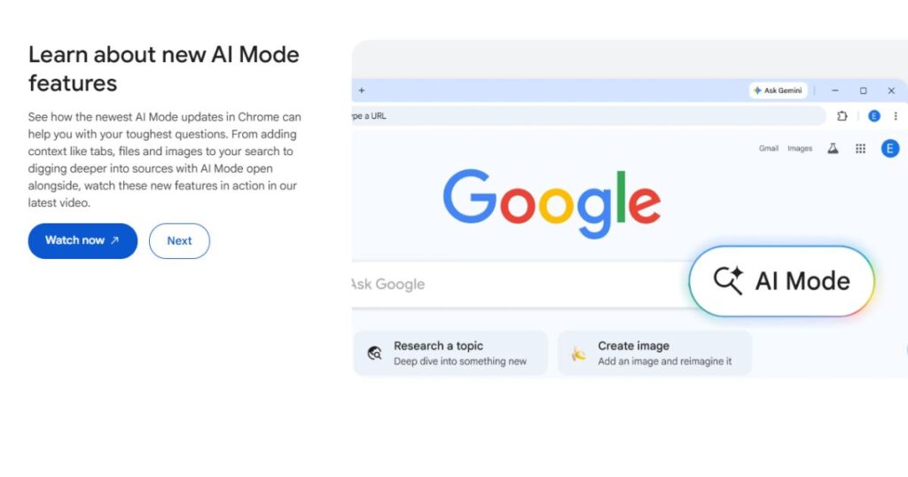 Screenshot of latest Chrome intro screen to illustrate post, Nobody Leaves The Table Until They've Consumed All The AI: A Reflection On The Big Tech Push